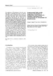 Unsaturated fatty acids suppress interleukin-2 ... - BioMedSearch