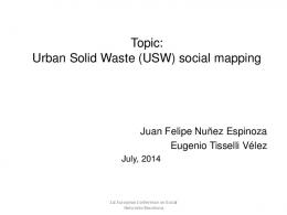 Urban Solid Waste (USW) social mapping