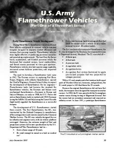 U.S. Army Flamethrower Vehicles