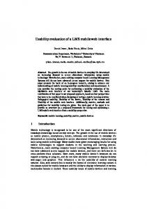 Usability evaluation of a LMS mobile web interface - Semantic Scholar