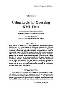 Using Logic for Querying XML Data - Semantic Scholar