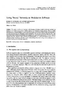 Using neural networks to modularize software - Springer Link