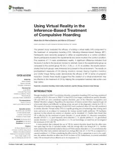 Using Virtual Reality in the Inference-Based Treatment of ... - Frontiers