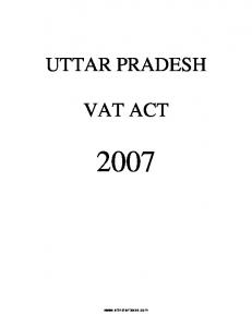 UTTAR PRADESH VAT ACT - Allindiantaxes