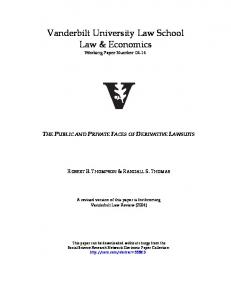 Vanderbilt University Law School Law & Economics