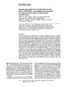 Vascular Permeability Factor/Endothelial Growth ... - BioMedSearch