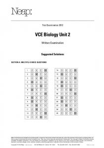 VCE Biology Unit 2 - CRCBiologyY11