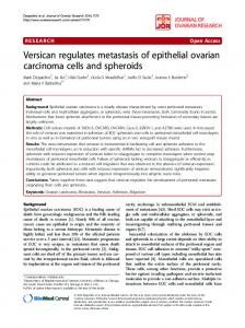 Versican regulates metastasis of epithelial ovarian ... - CiteSeerX