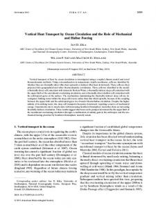 Vertical Heat Transport by Ocean Circulation and the Role of ...