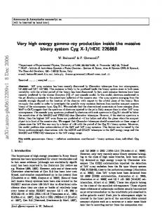 Very high energy gamma-ray production inside the massive binary ...