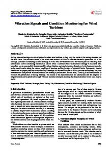 Vibration Signals and Condition Monitoring for Wind Turbines