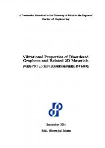 Vibrational Properties of Disordered Graphene and ...