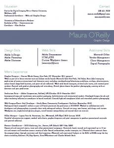 View my resume! - Maura O'Reilly