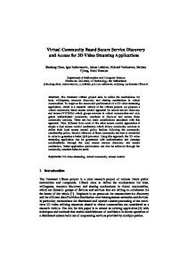 Virtual Community Based Secure Service ... - Semantic Scholar