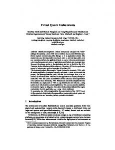 Virtual System Environments - CiteSeerX