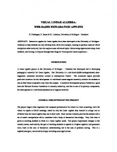 visual linear algebra - UTK Math