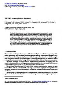 VSiPMT a new photon detector - EPJ Web of Conferences