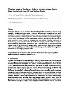 VTracker: Impact of User Factors On Users' Intention to Adopt ... - arXiv