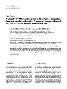 Waldenstrom's Macroglobulinemia and Peripheral Neuropathy ...