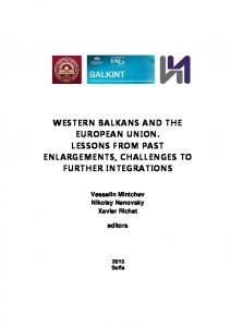 western balkans and the european union. lessons