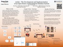 What is Archie Why Develop Archie? - Oregon State University