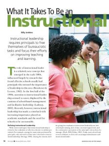 What It Takes To Be an Instructional Leader - NAESP