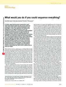 What would you do if you could sequence everything?