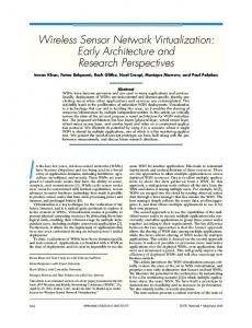 Wireless Sensor Network Virtualization: Early ... - IEEE Xplore