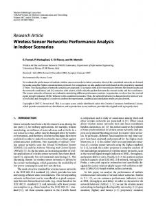 Wireless Sensor Networks: Performance Analysis