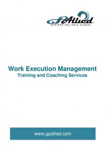Work Execution Management
