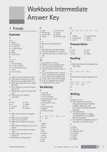 Workbook Intermediate Answer Key - English at your fingertips