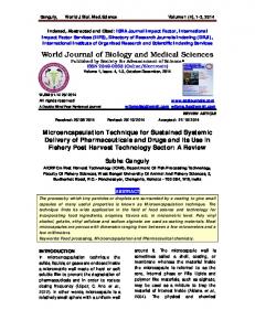World Journal of Biology and Medical Sciences