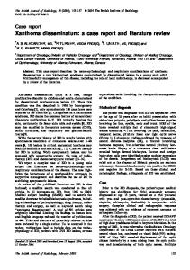Xanthoma disseminatum - BIR Publications