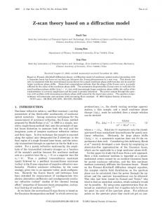 Z-scan theory based on a diffraction model - OSA Publishing