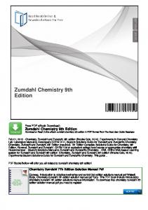 Zumdahl Chemistry 9th Edition - mybooklibrary.Com